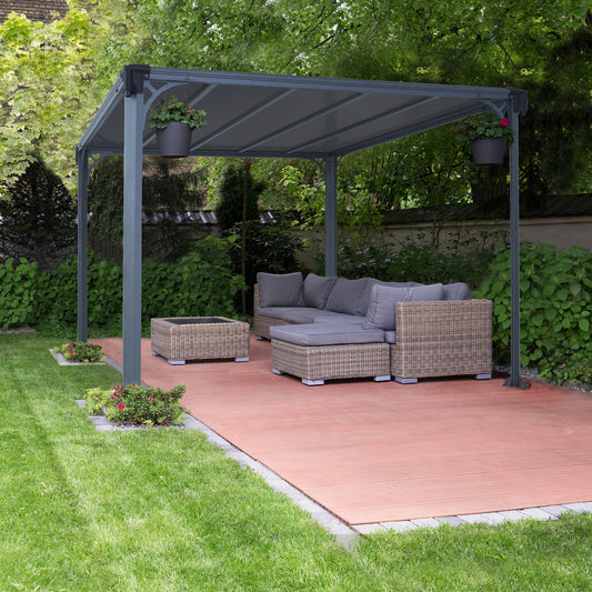 Canopia by Palram Milano 10 x 10 Garden Gazebo - Grey