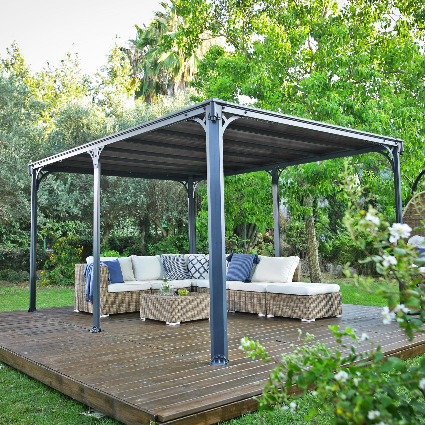 Canopia by Palram Milano 10 x 14 Garden Gazebo - Grey