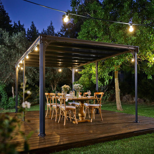 Canopia by Palram Milano 10 x 14 Garden Gazebo - Grey