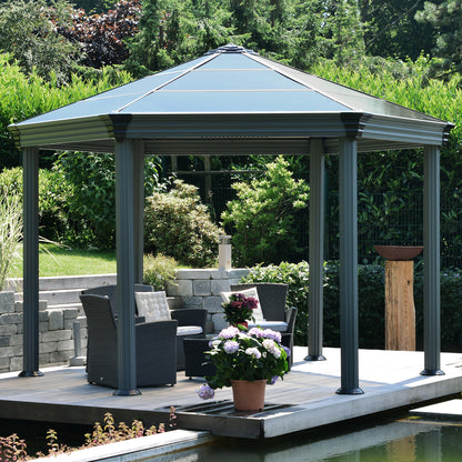 Canopia by Palram Roma Hexagonal Garden Gazebo - Grey
