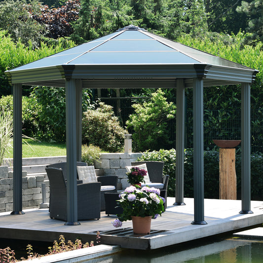 Canopia by Palram Roma Hexagonal Garden Gazebo - Grey
