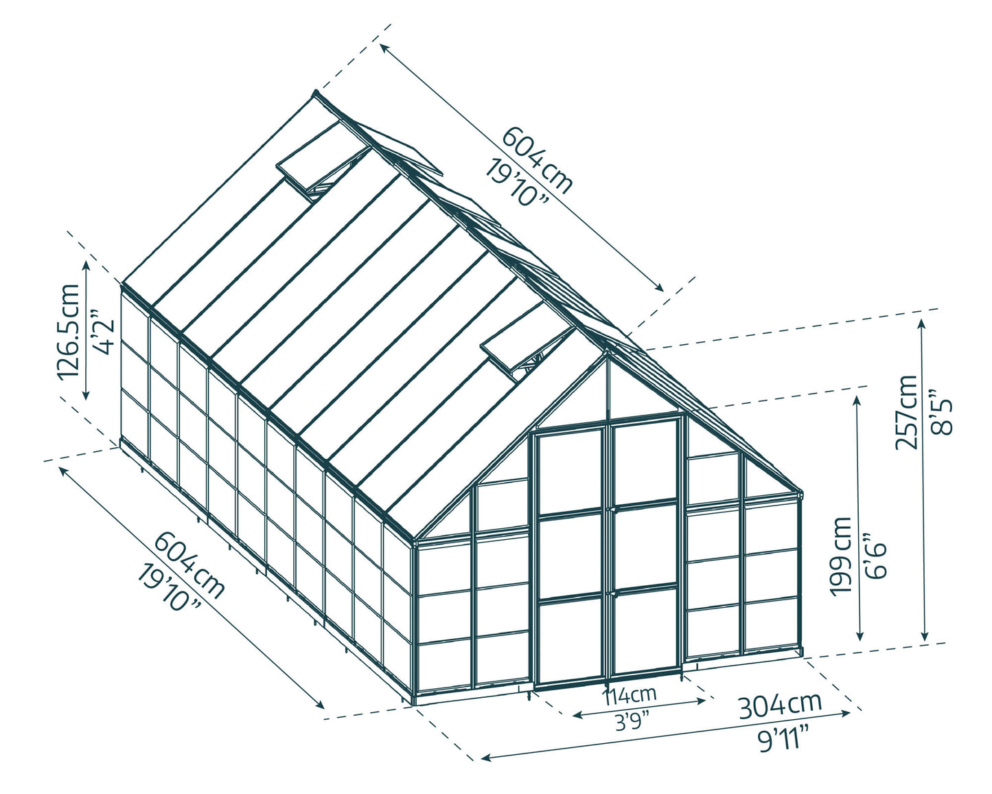 Canopia by Palram 10 x 20 Balance Silver Greenhouse