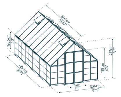 Canopia by Palram 10 x 20 Balance Silver Greenhouse