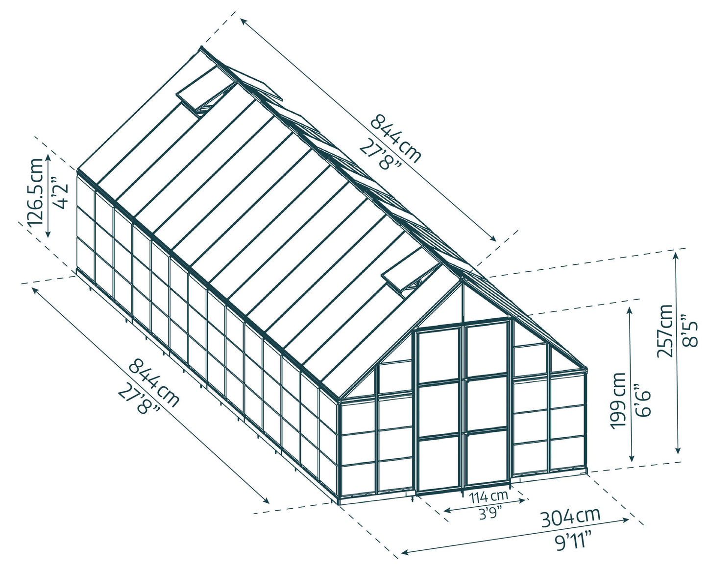 Canopia by Palram 10 x 28 Balance Silver Greenhouse