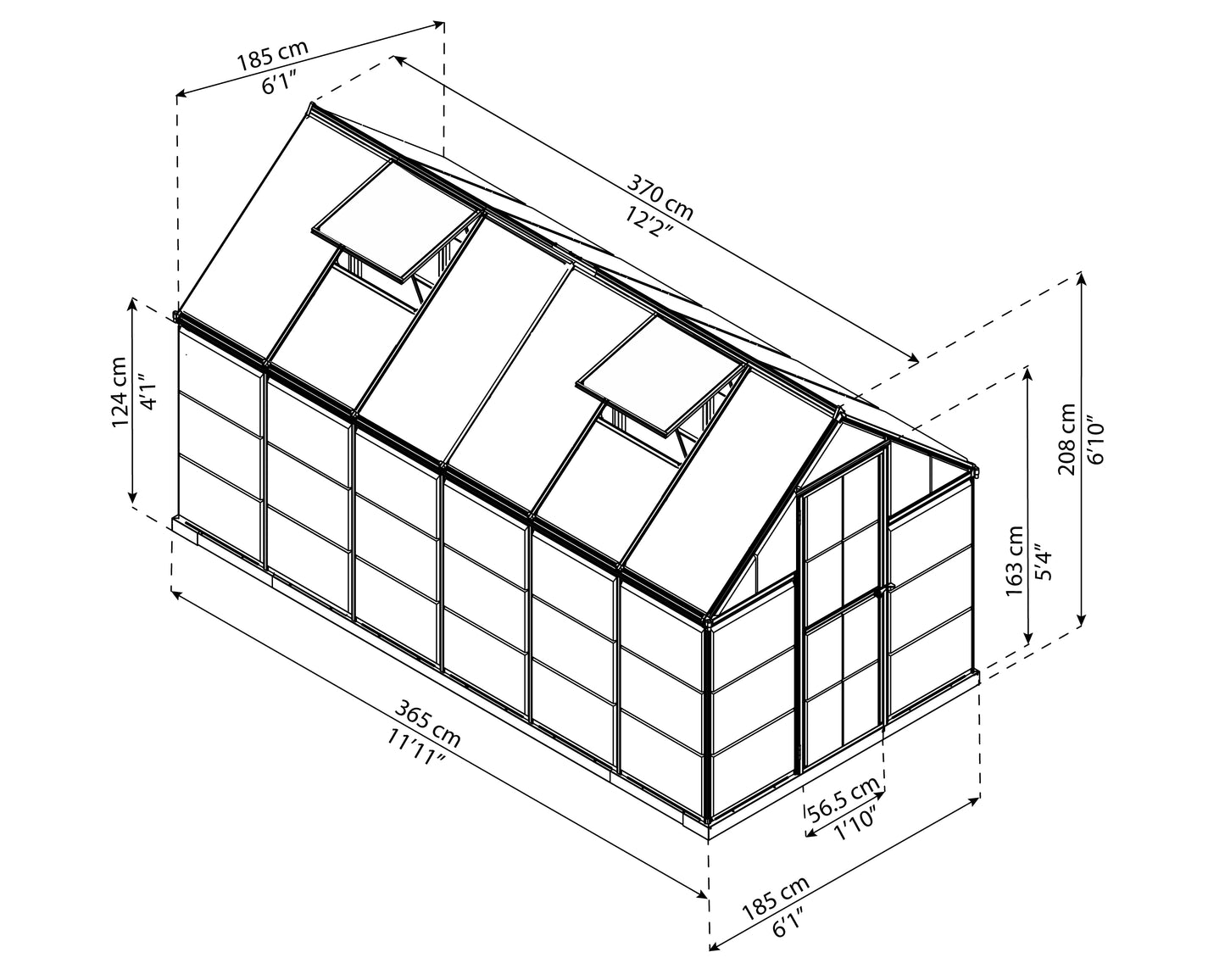 Canopia by Palram 6 x 12 Hybrid Greenhouse Silver
