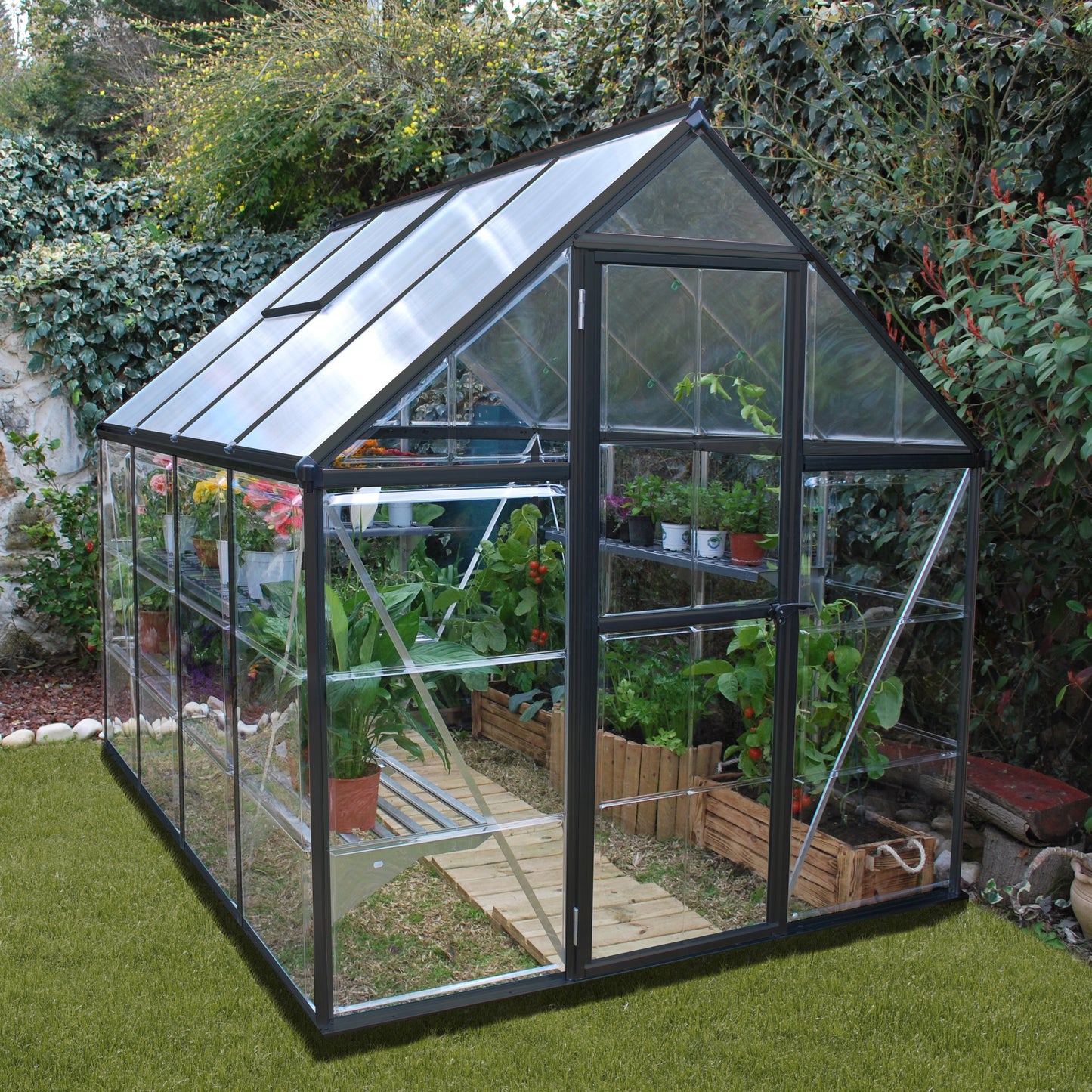 Canopia by Palram 6 x 8 Hybrid Greenhouse Grey