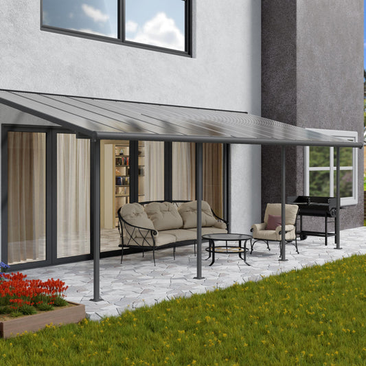 Canopia by Palram 3 x 7.30 Sierra Patio Cover - Grey