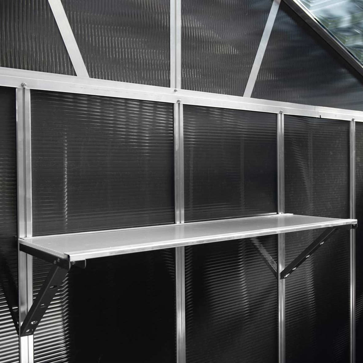 A shelf kit for a plastic shed