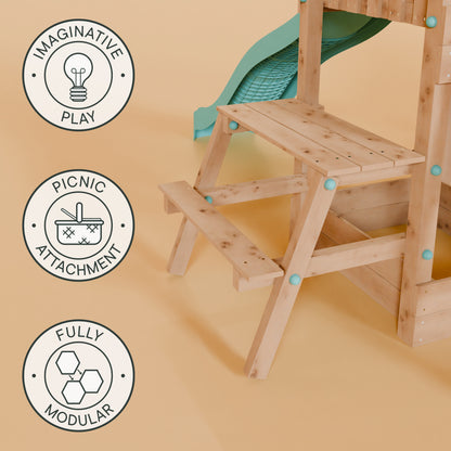 Extended Climbing Frame With Single Swing & Picnic Table - Fernshade Retreat I