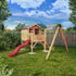 Poppy Tower Wooden Playhouse with Activity Centre
