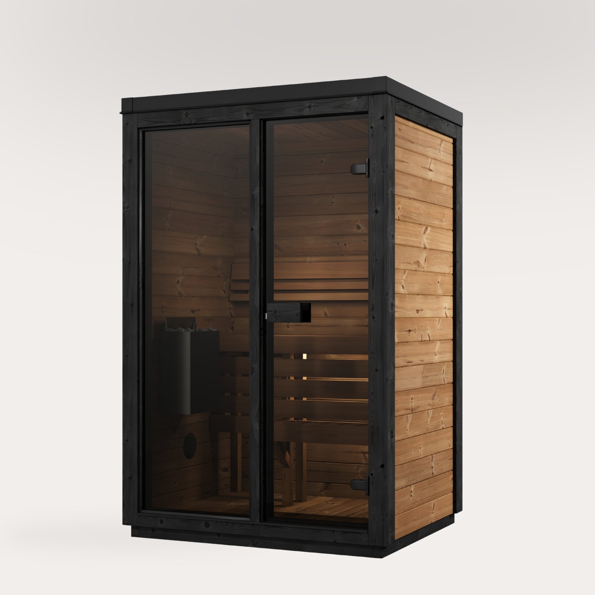 Novi Rose Premium Cube Outdoor Sauna - 2 Person