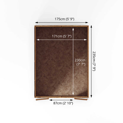 8 x 6 Overlap Double Door Apex Wooden Shed