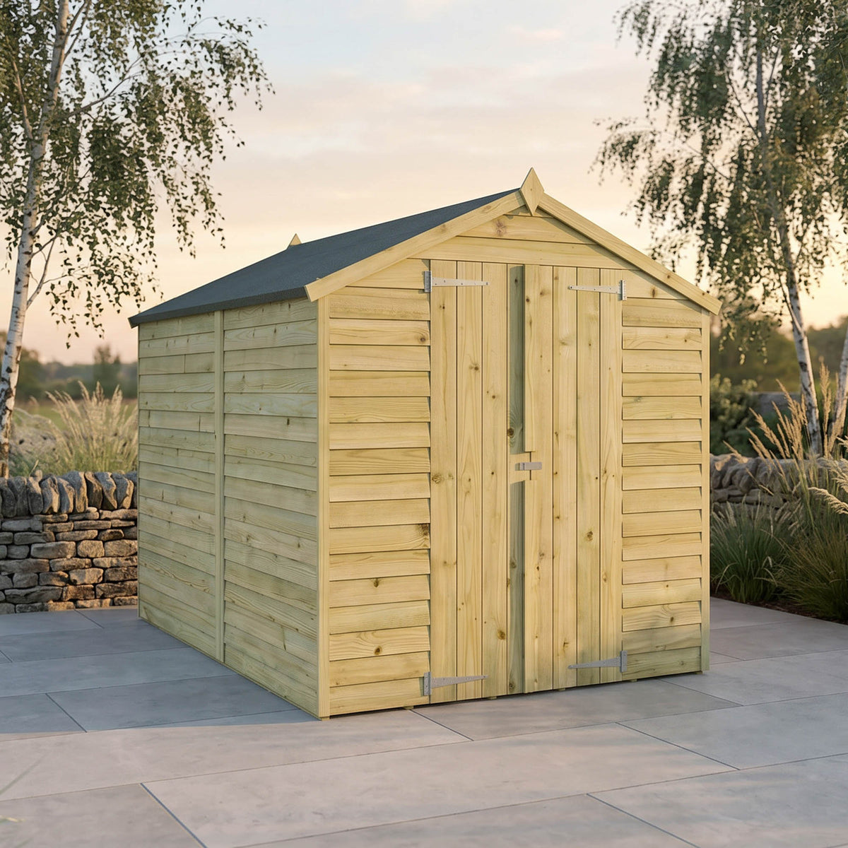 Value Overlap Double Door Apex Shed