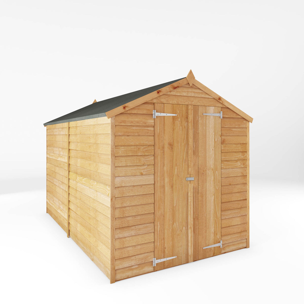 Refurbished Pressure Treated 10 x 6 Value Overlap Double Door Apex Windowless Wooden Shed