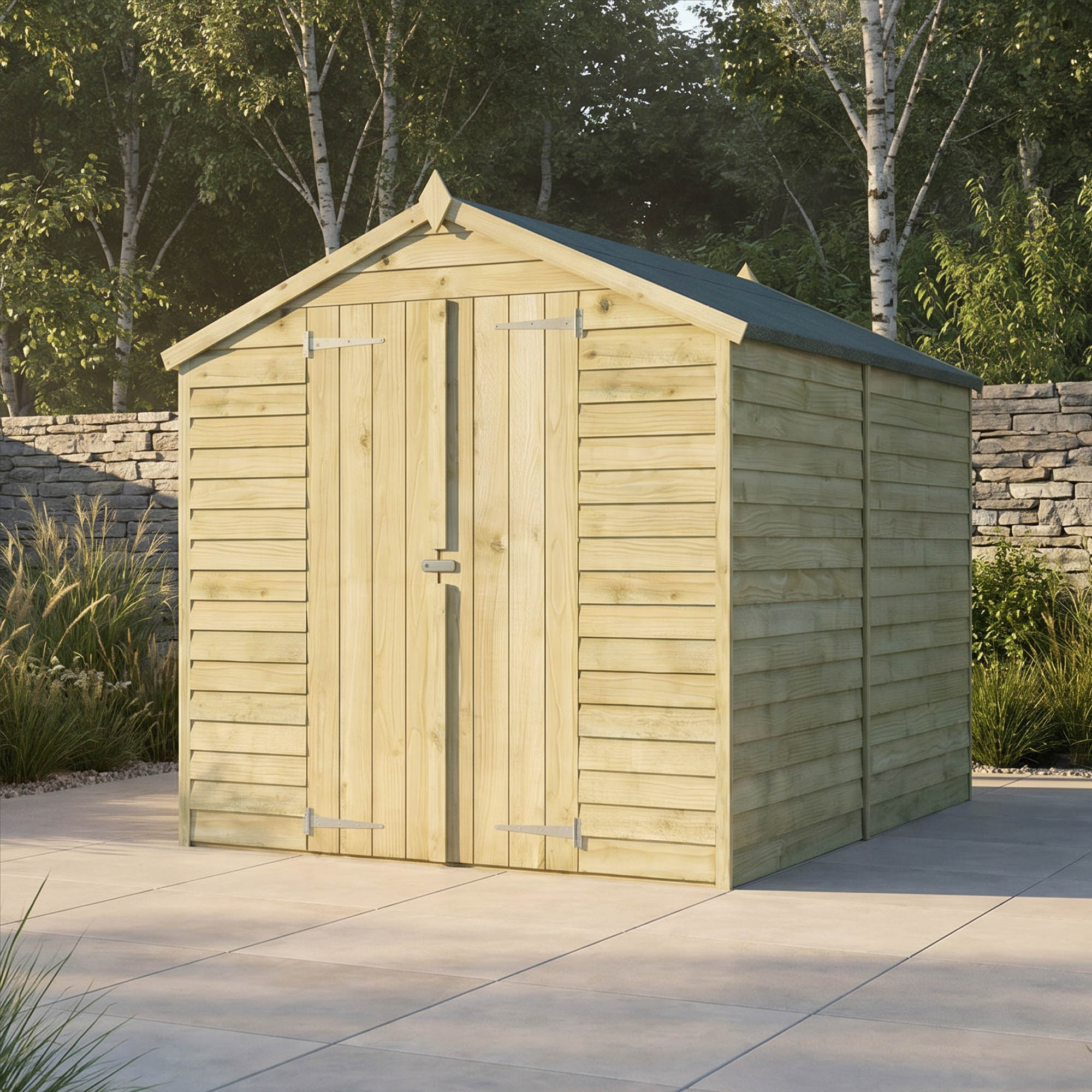 Value Overlap Double Door Apex Shed