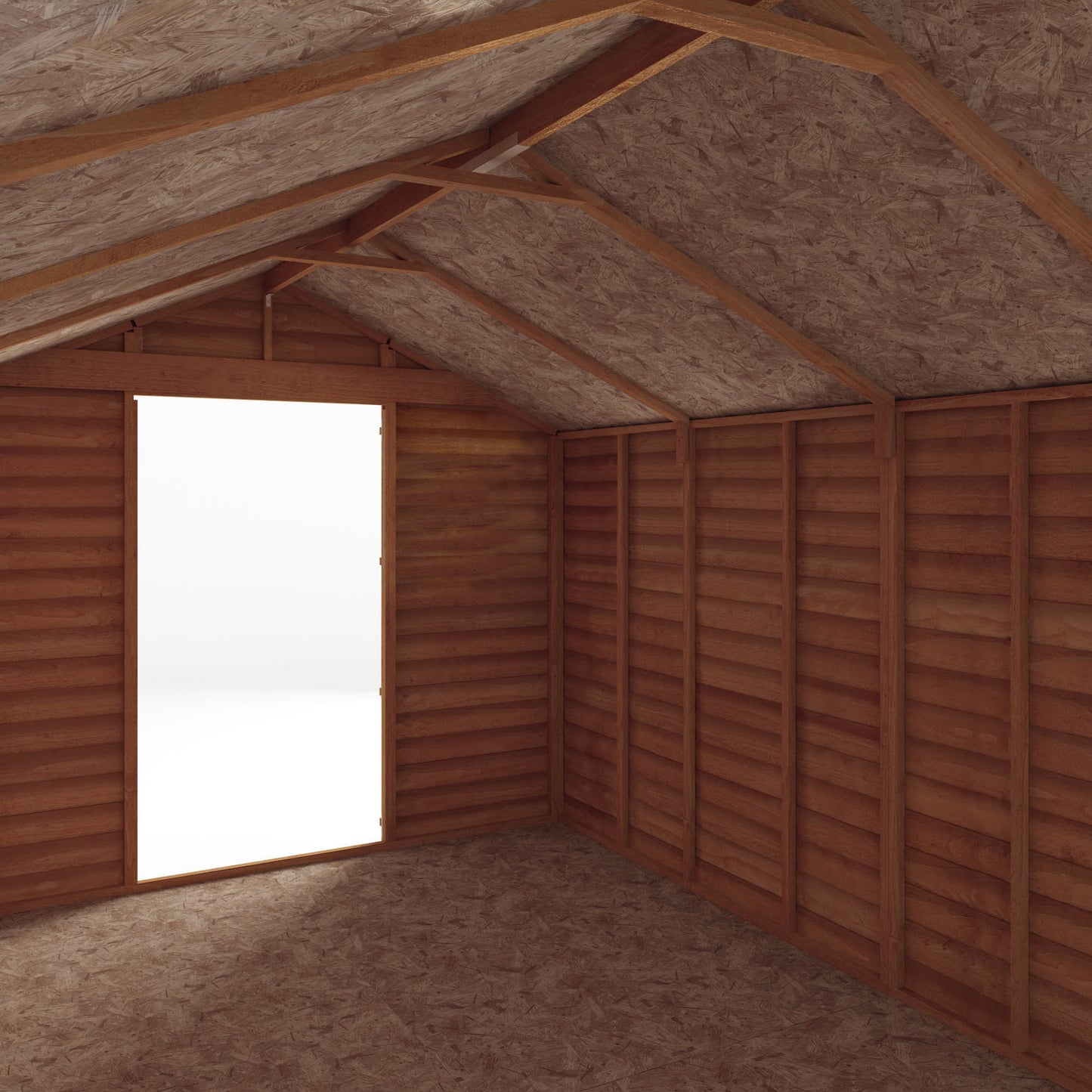 12 x 8 Value Overlap Double Door Apex Windowless Wooden Shed