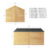 12 x 8 Overlap Double Door Apex Windowless Wooden Shed
