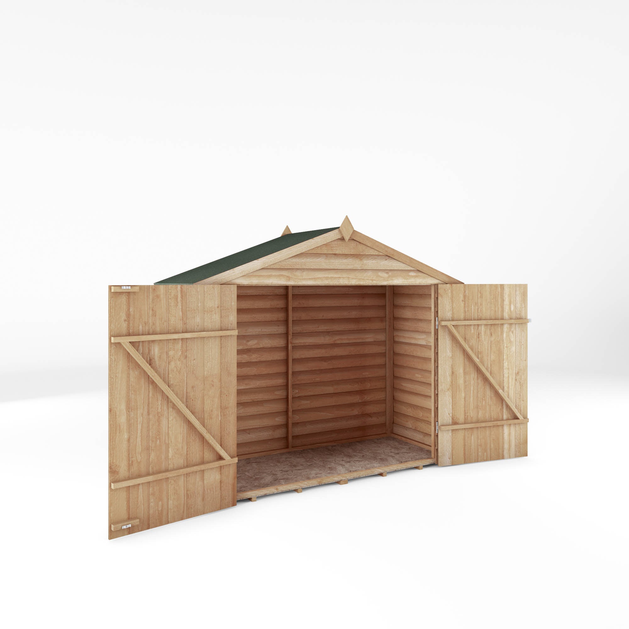 7 x 3 Value Overlap Double Door Apex Wooden Bike Shed
