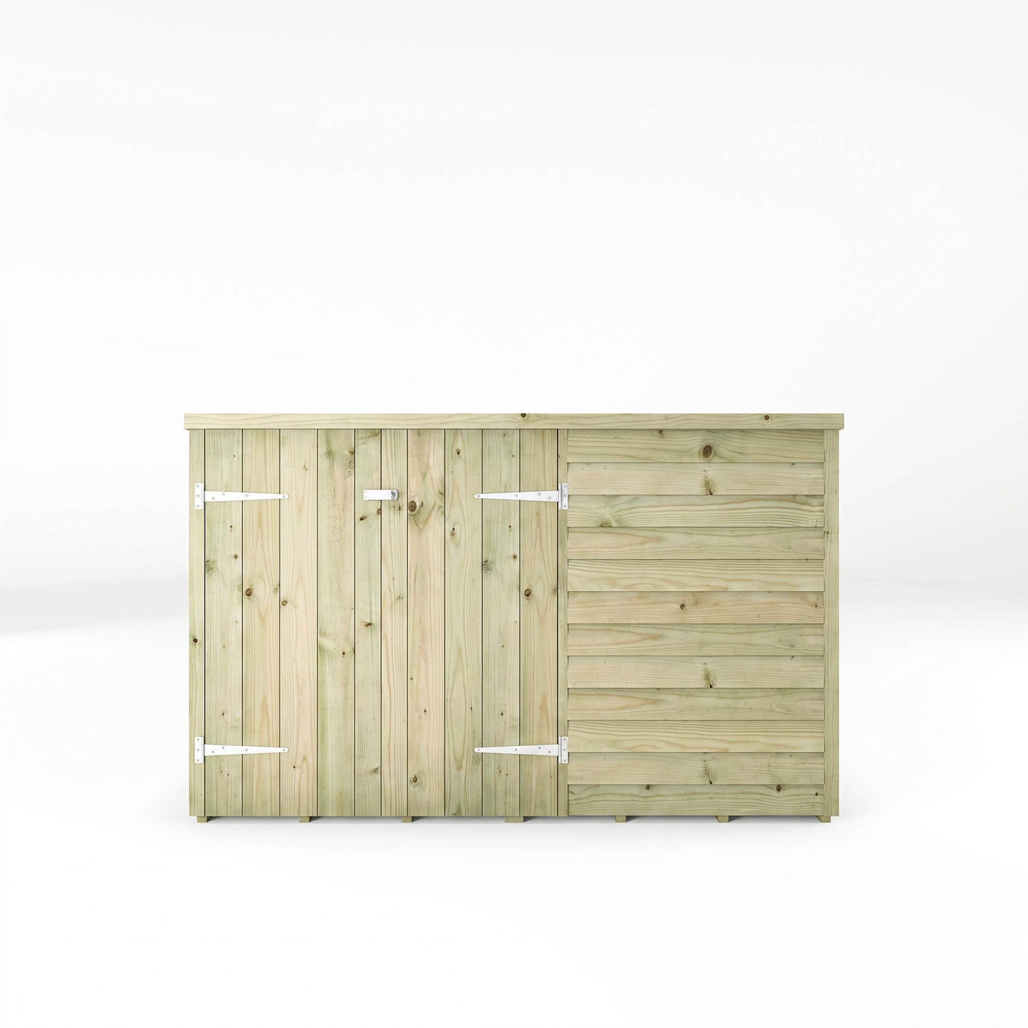 3 x 6 Value Overlap Double Door Pent Bike Shed
