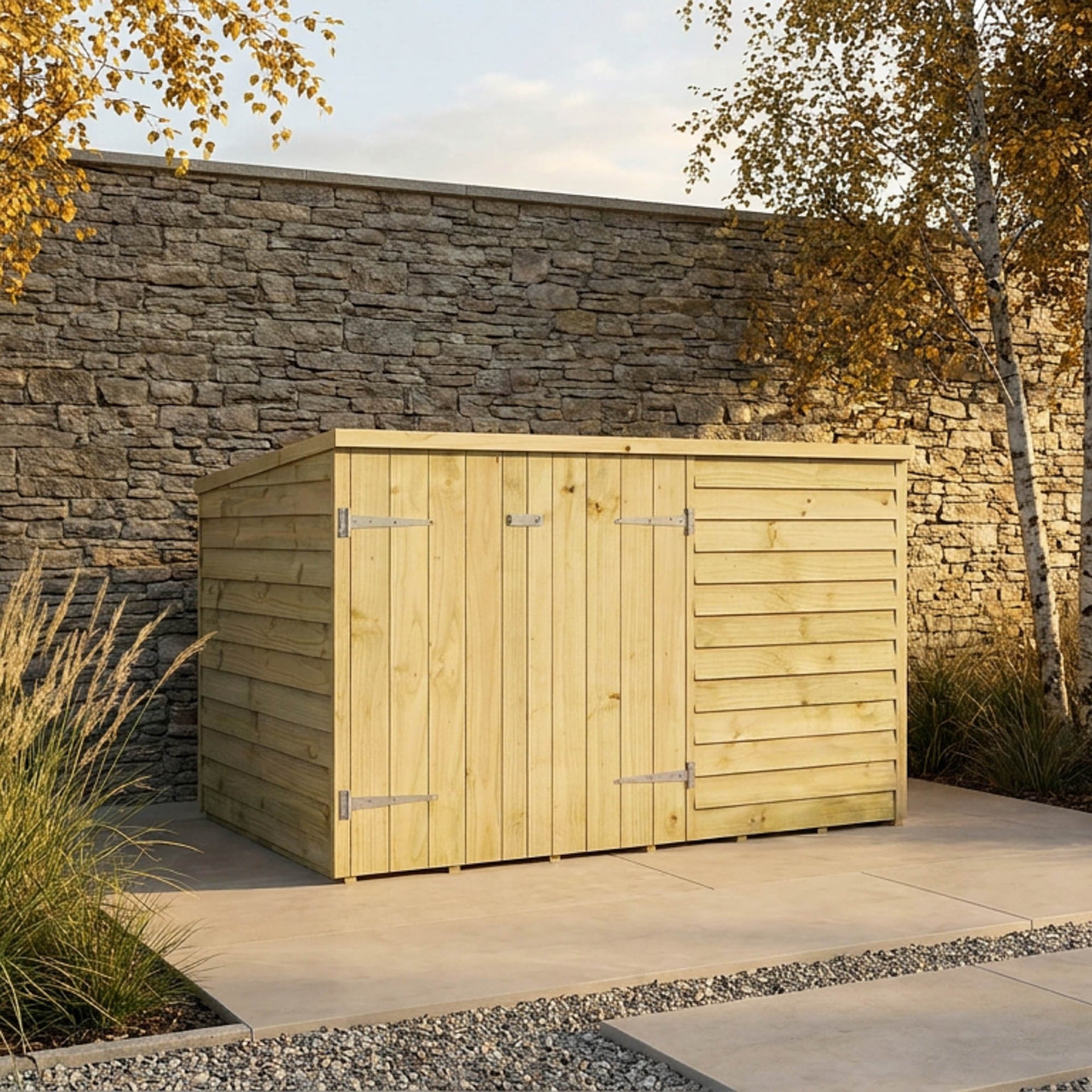 4 x 6 Value Overlap Double Door Bike Shed