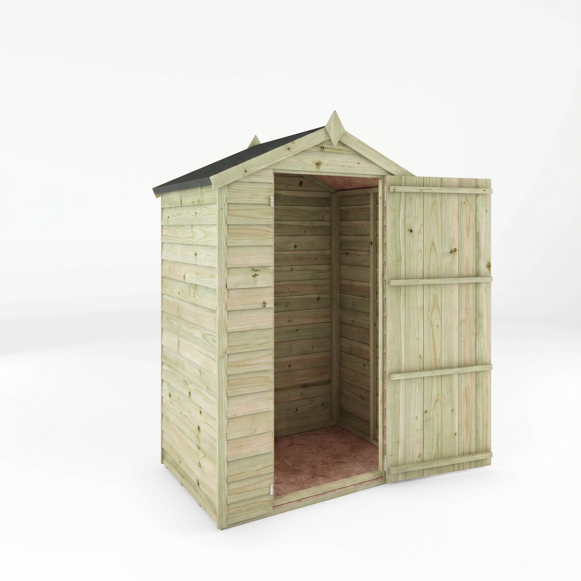 Value Overlap Single Door Apex Wooden Garden Shed – Waltons