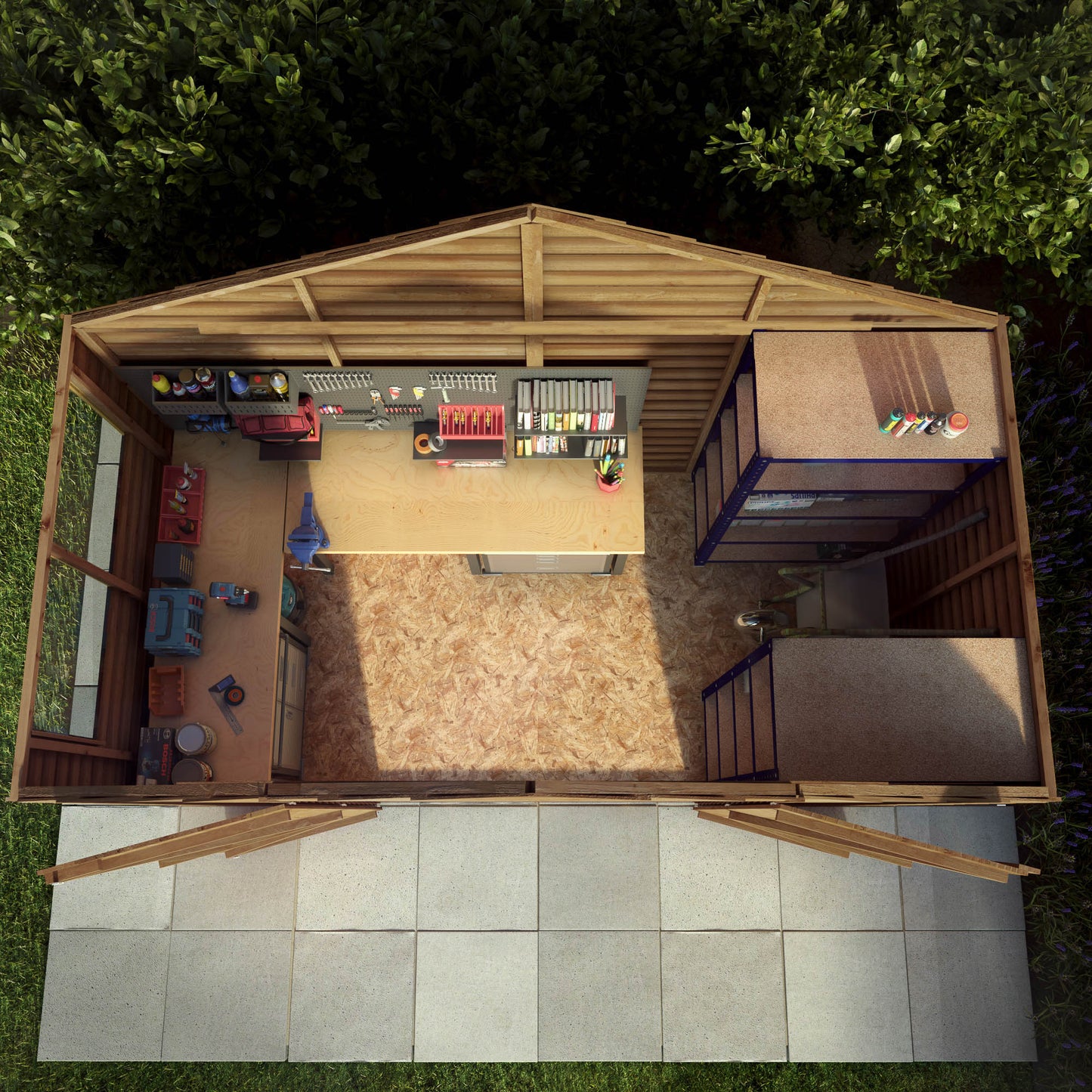 5 x 10 Value Overlap Apex Wooden Shed