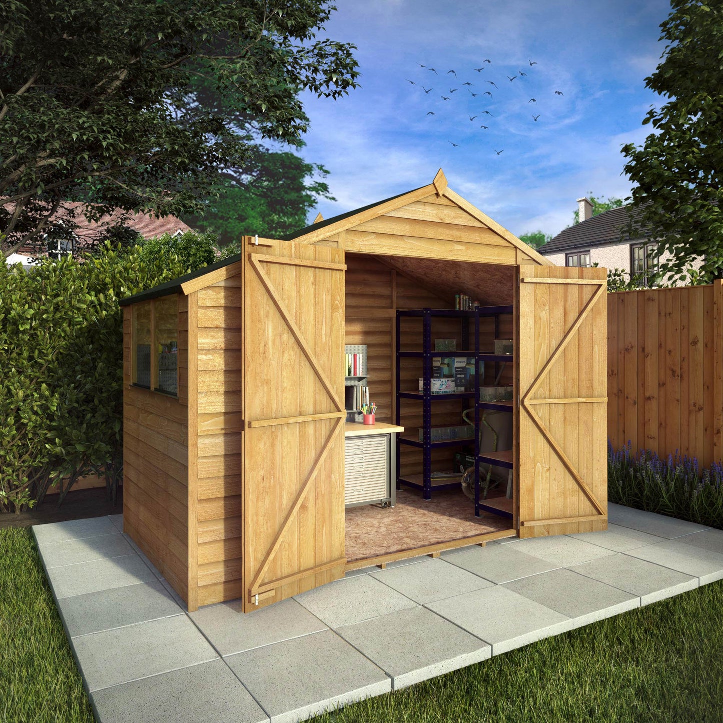 5 x 10 Value Overlap Apex Wooden Shed