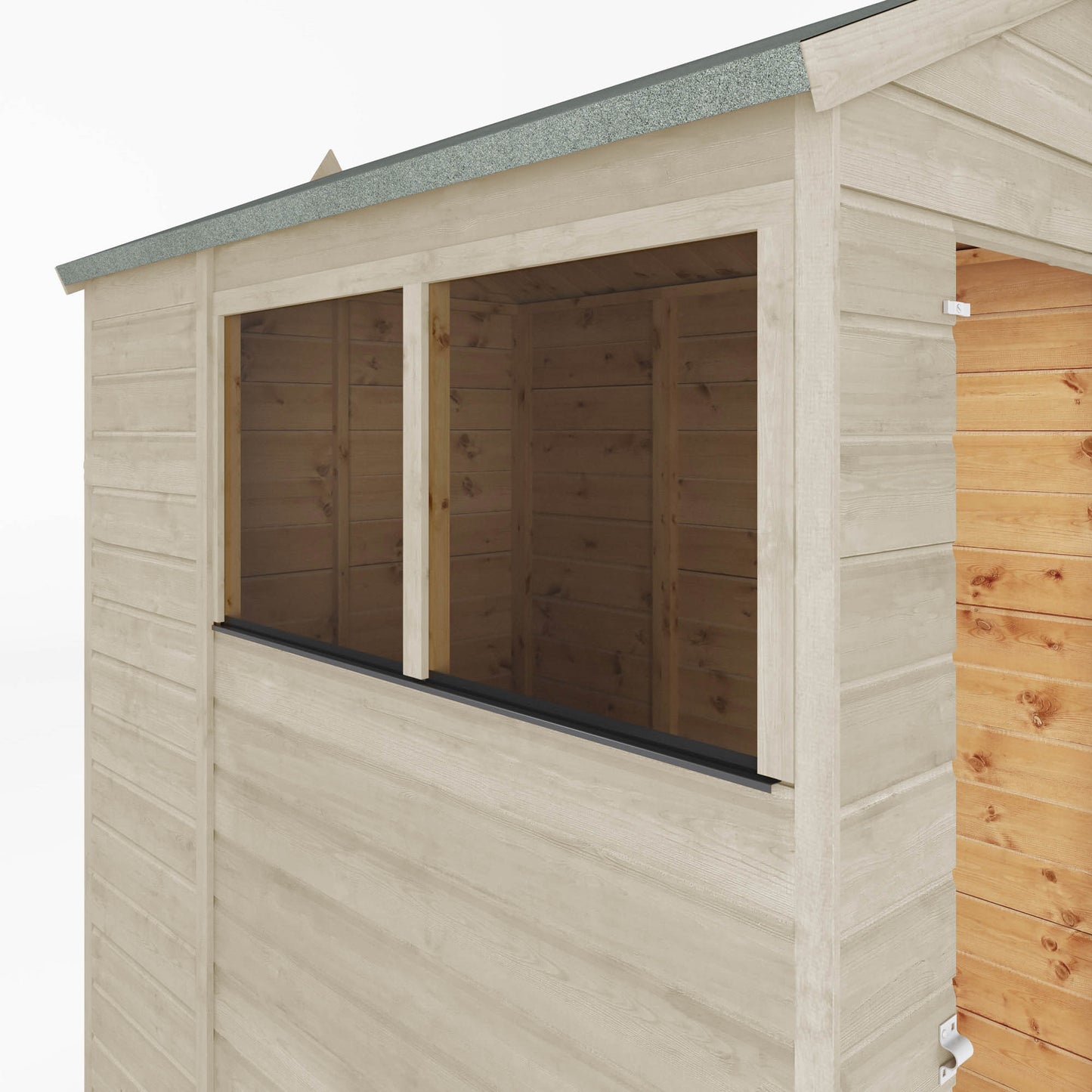 6 x 4 Ready Painted Shiplap Apex Wooden Shed
