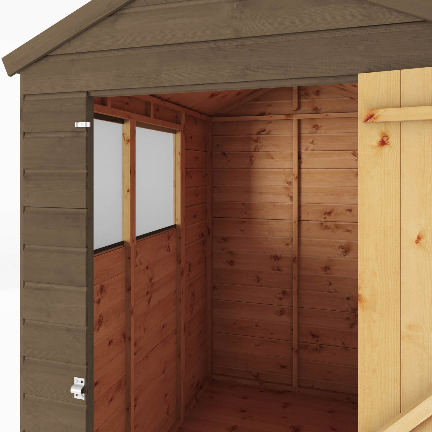6 x 4 Ready Painted Shiplap Apex Wooden Shed