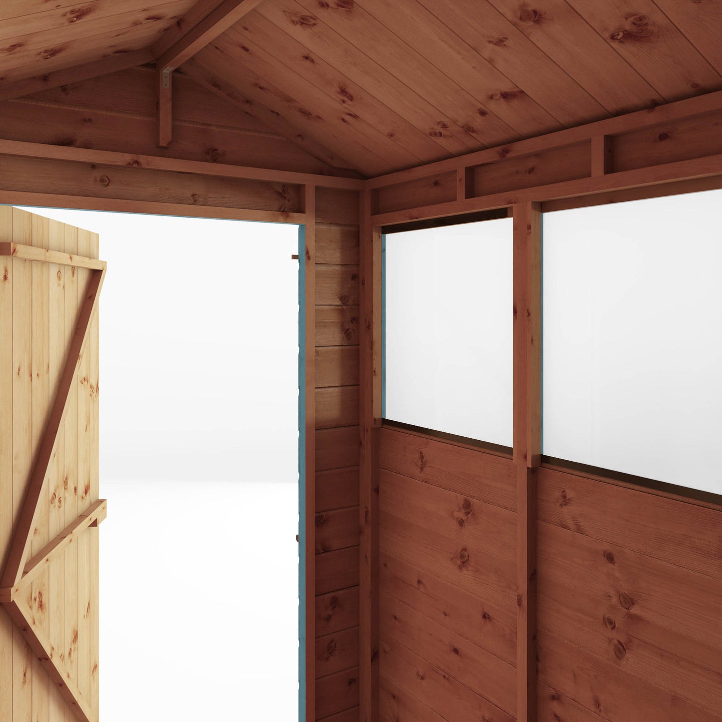 6 x 4 Ready Painted Shiplap Apex Wooden Shed
