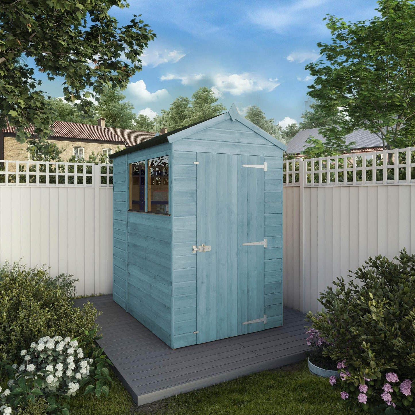6 x 4 Ready Painted Shiplap Apex Wooden Shed