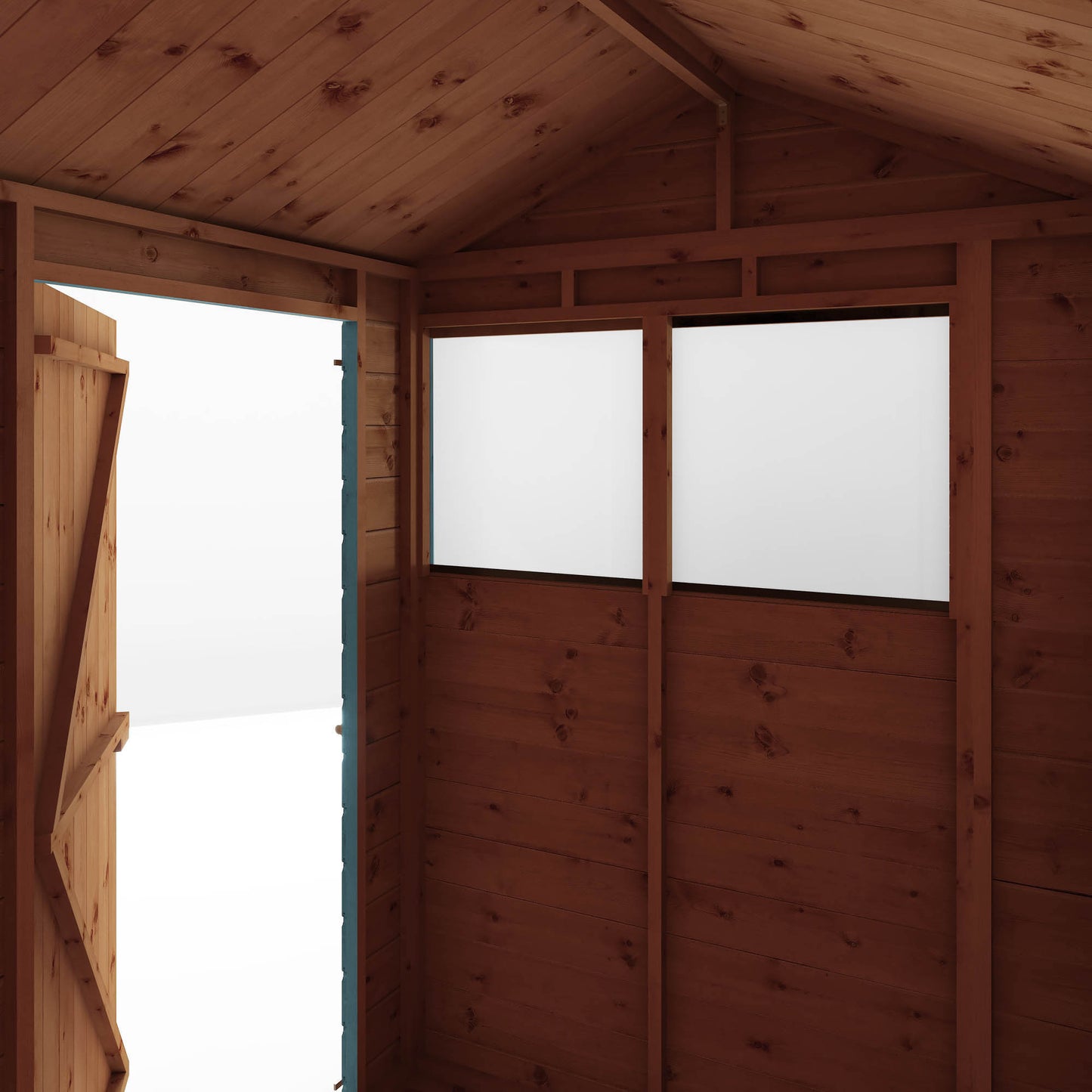 7 x 5 Ready Painted Shiplap Reverse Apex Wooden Shed