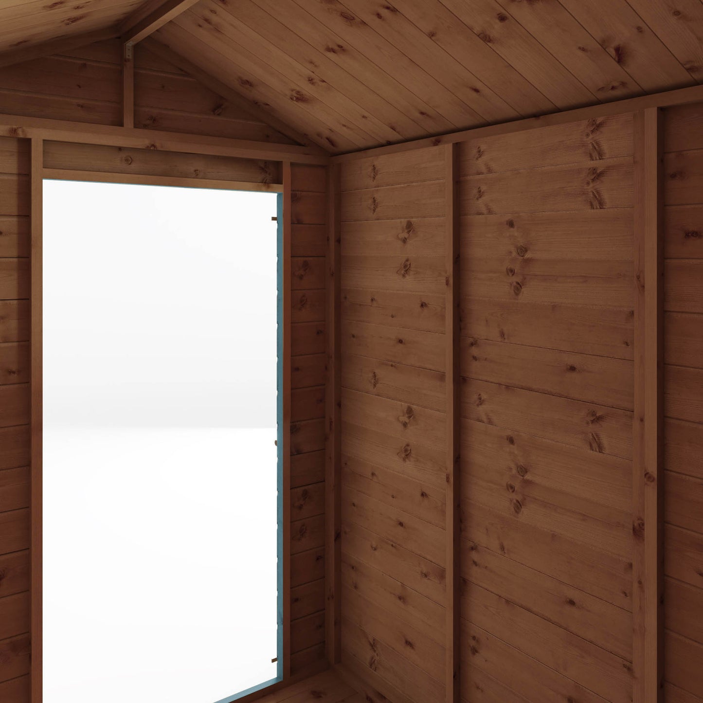 7 x 5 Ready Painted Shiplap Apex Windowless Wooden Shed