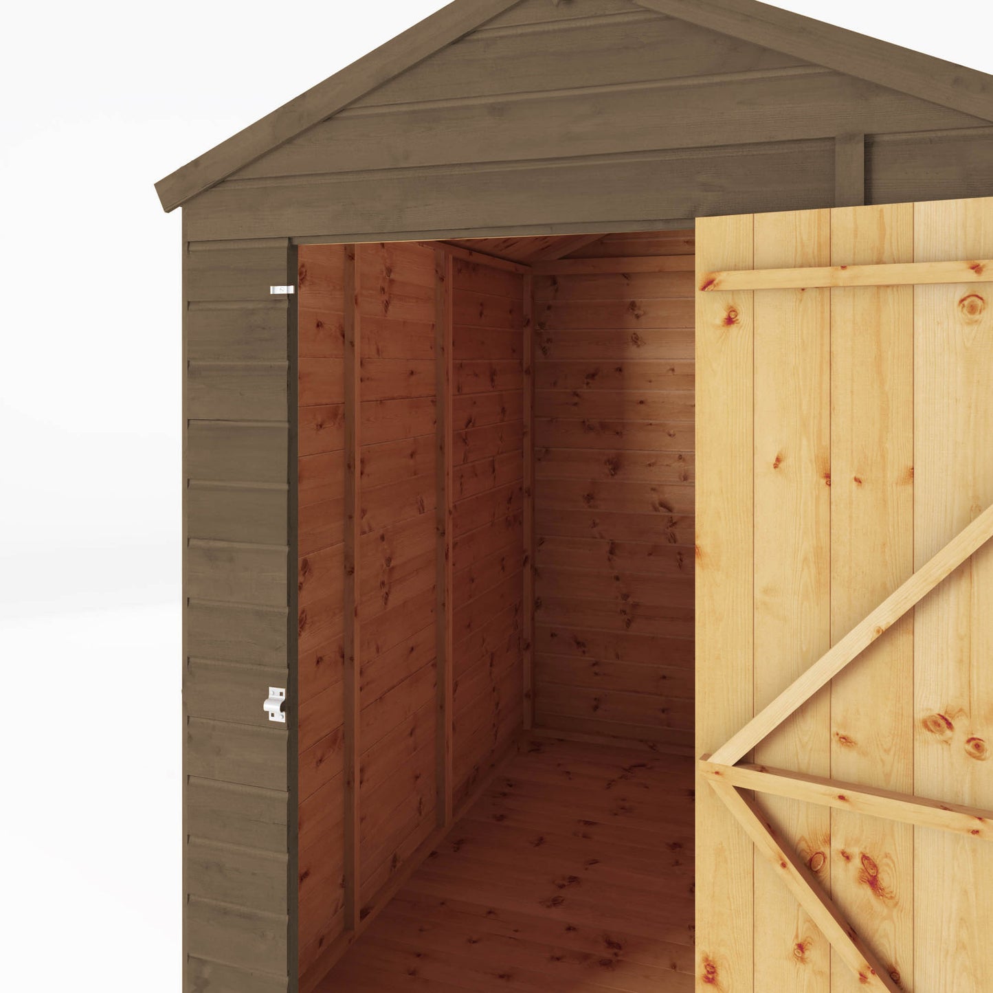 7 x 5 Ready Painted Shiplap Apex Windowless Wooden Shed
