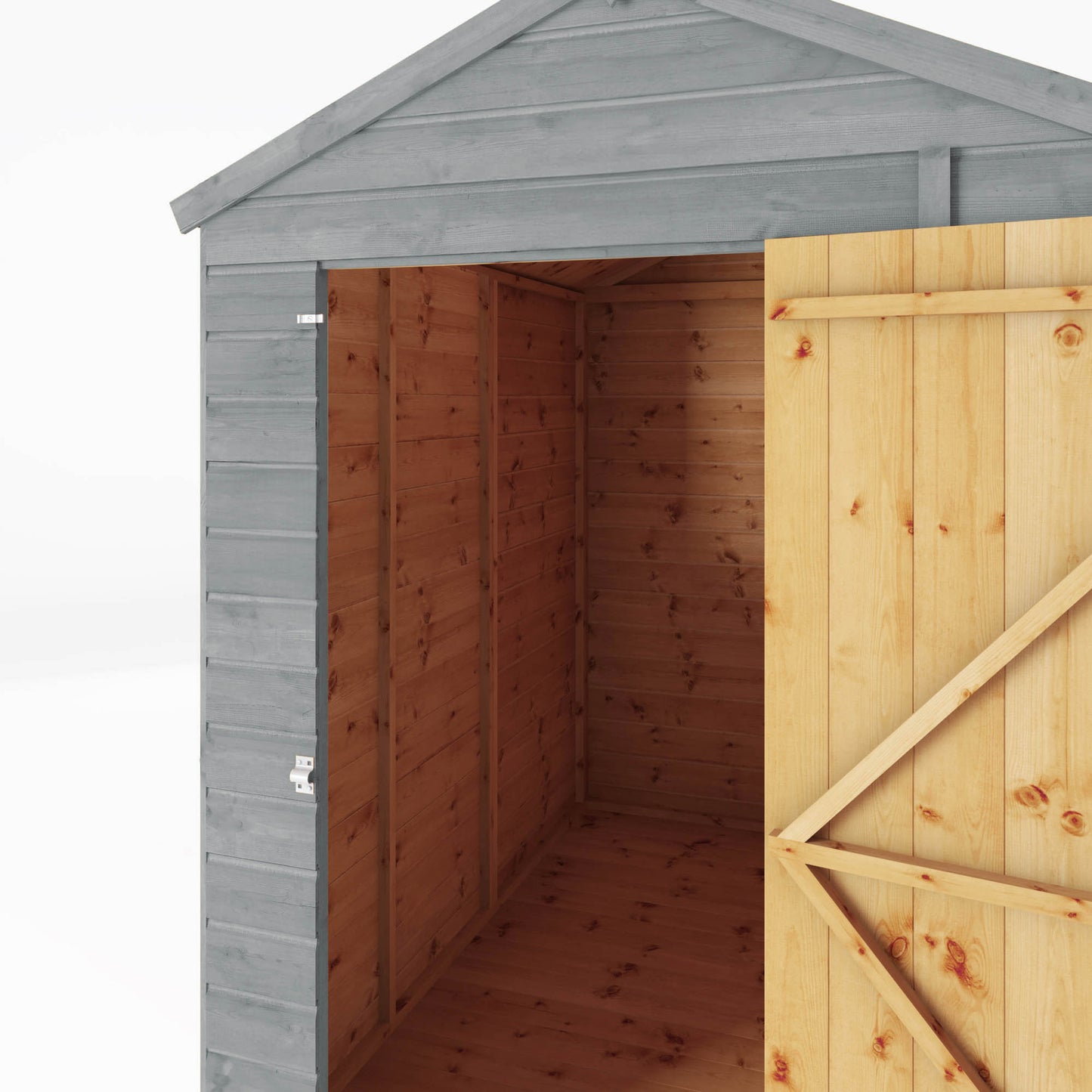 7 x 5 Ready Painted Shiplap Apex Windowless Wooden Shed