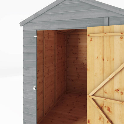 7 x 5 Ready Painted Shiplap Apex Windowless Wooden Shed