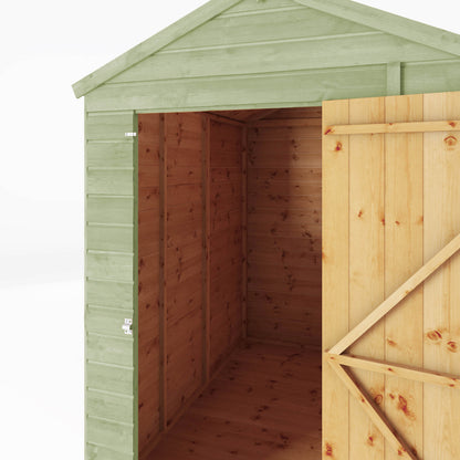 7 x 5 Ready Painted Shiplap Apex Windowless Wooden Shed