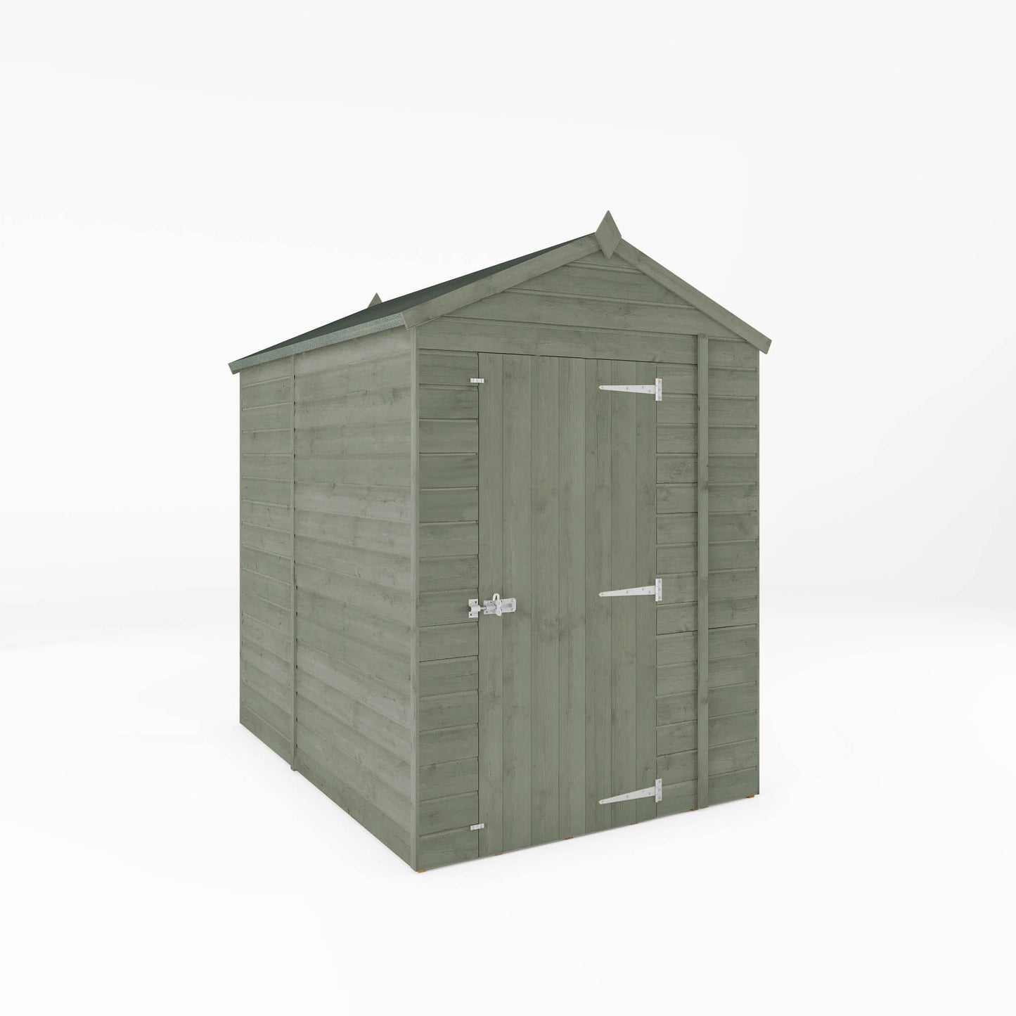 7 x 5 Ready Painted Shiplap Apex Windowless Wooden Shed