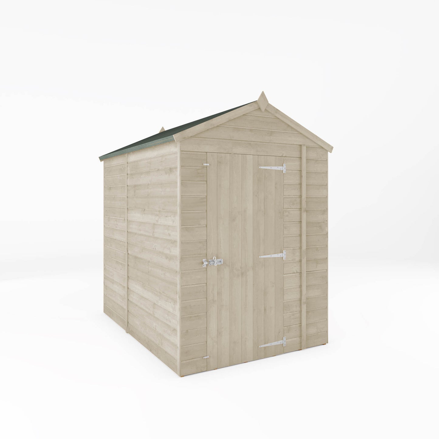 7 x 5 Ready Painted Shiplap Apex Windowless Wooden Shed