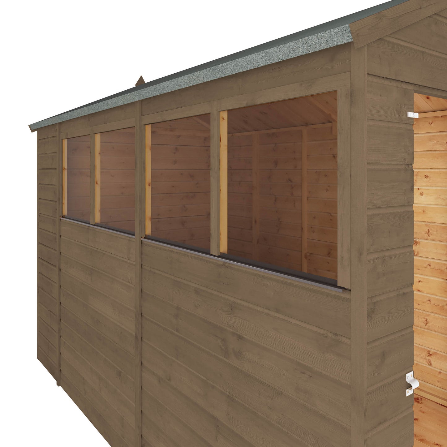 10 x 6 Ready Painted Shiplap Apex Wooden Shed