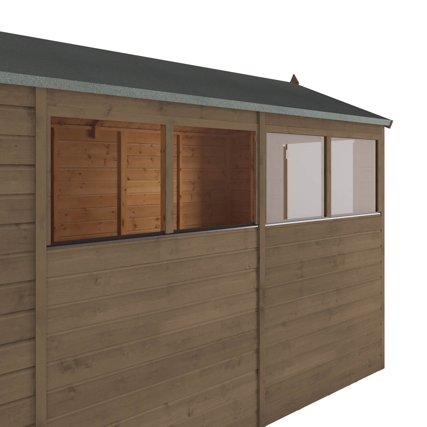 10 x 6 Ready Painted Shiplap Apex Wooden Shed