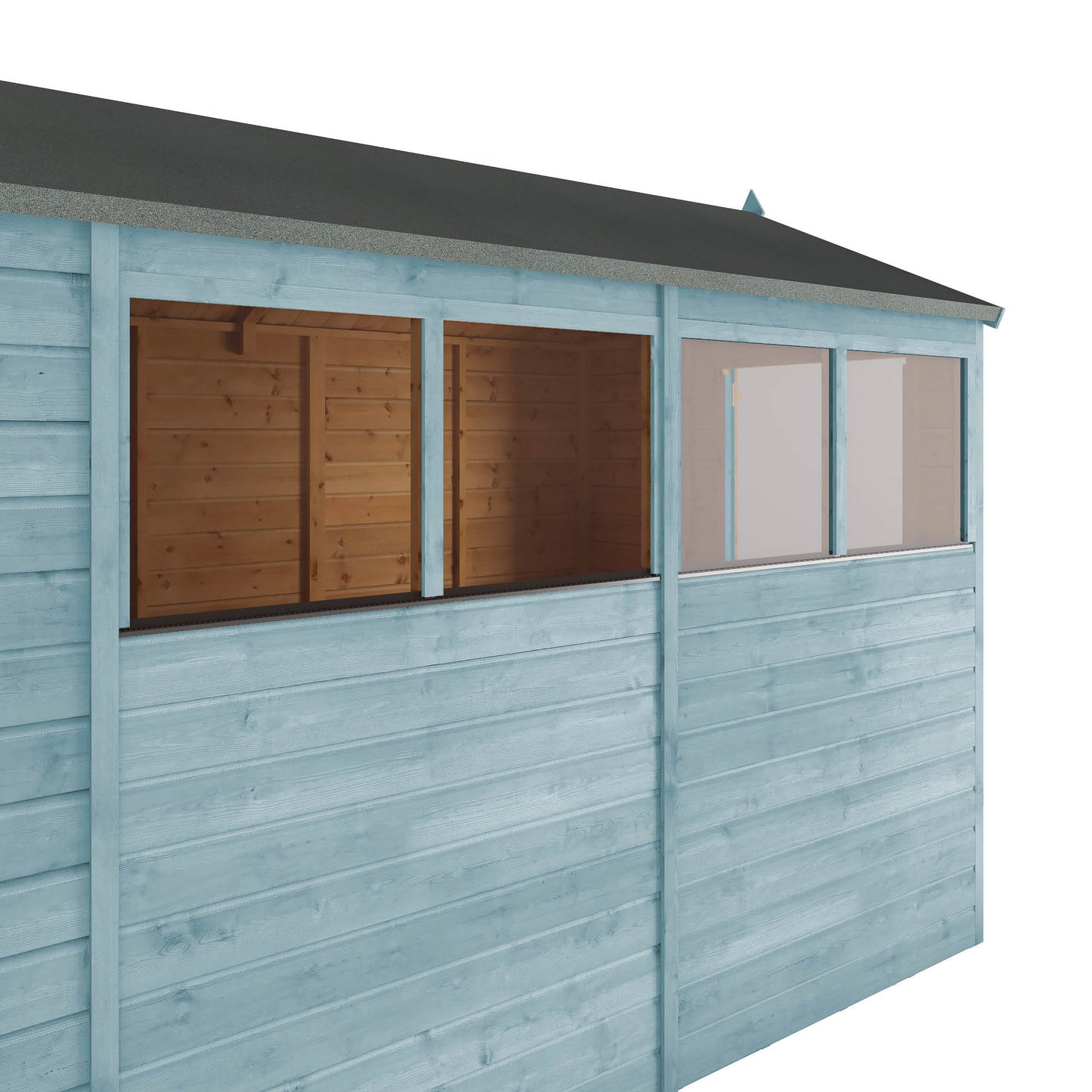 10 x 6 Ready Painted Shiplap Apex Wooden Shed