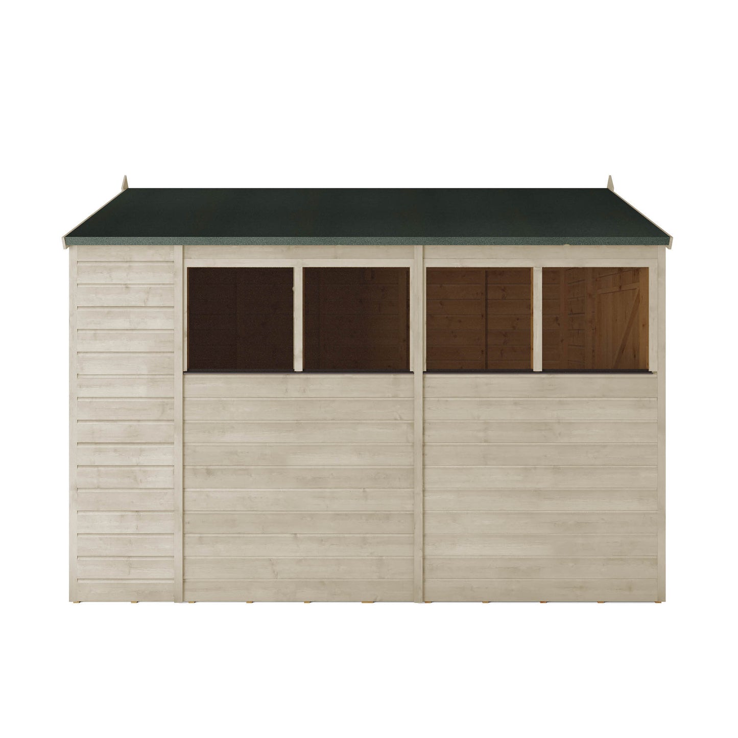 10 x 6 Ready Painted Shiplap Apex Wooden Shed