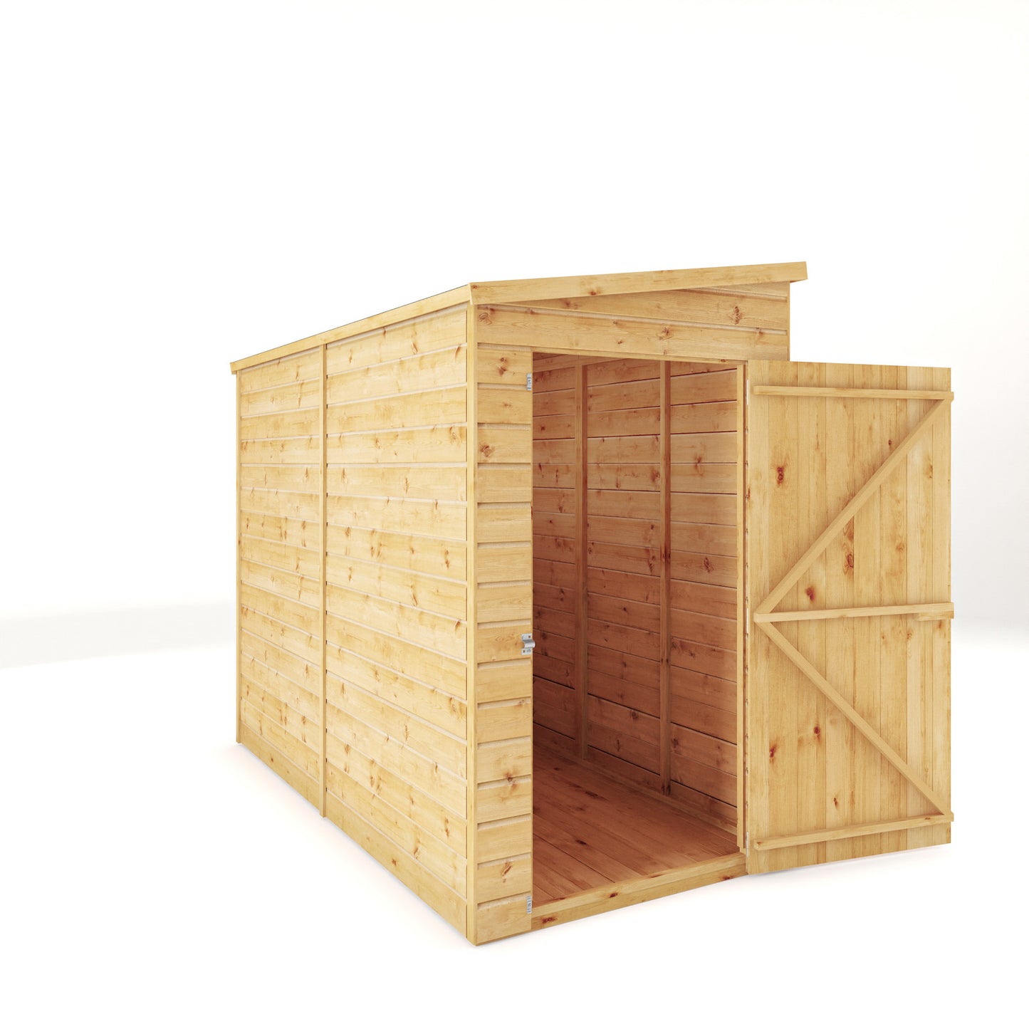 8 x 4 Modular Shiplap Pent Windowless Wooden Shed