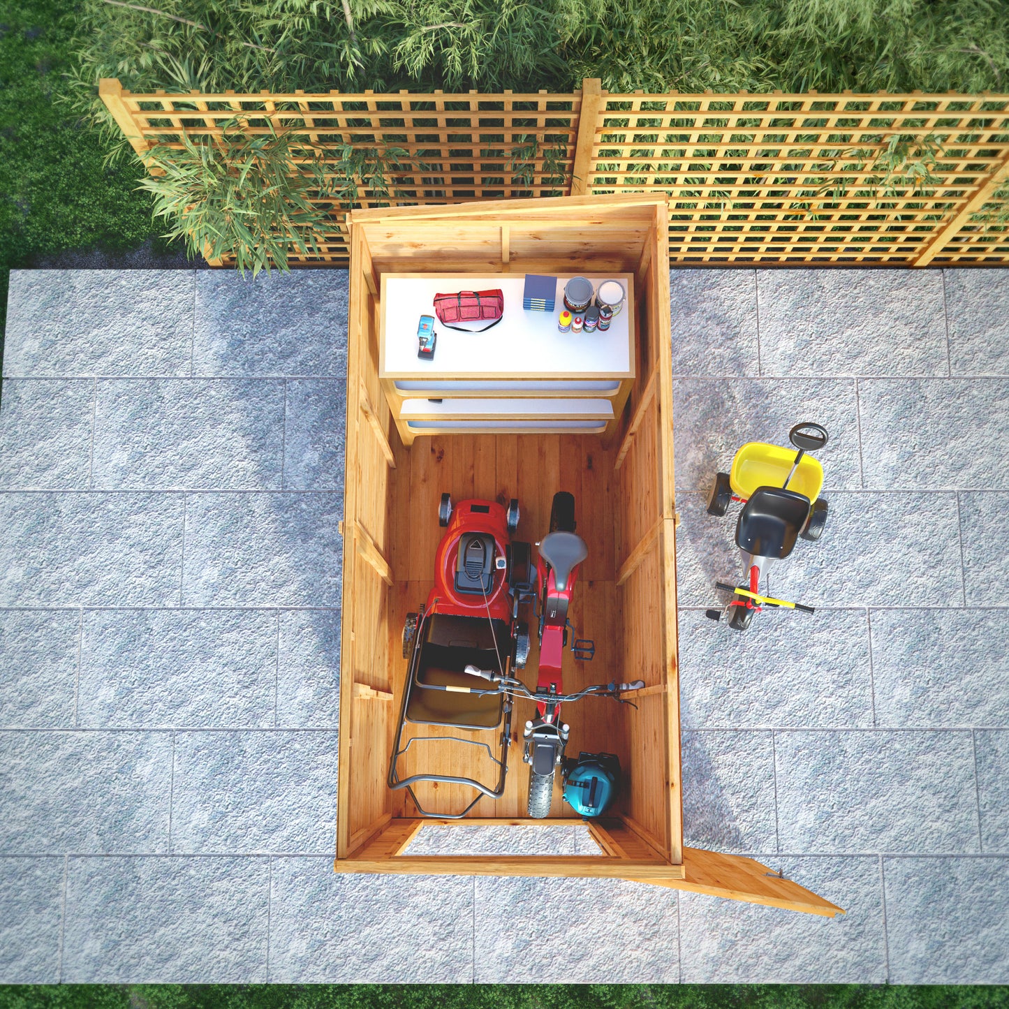 8 x 4 Modular Shiplap Pent Windowless Wooden Shed