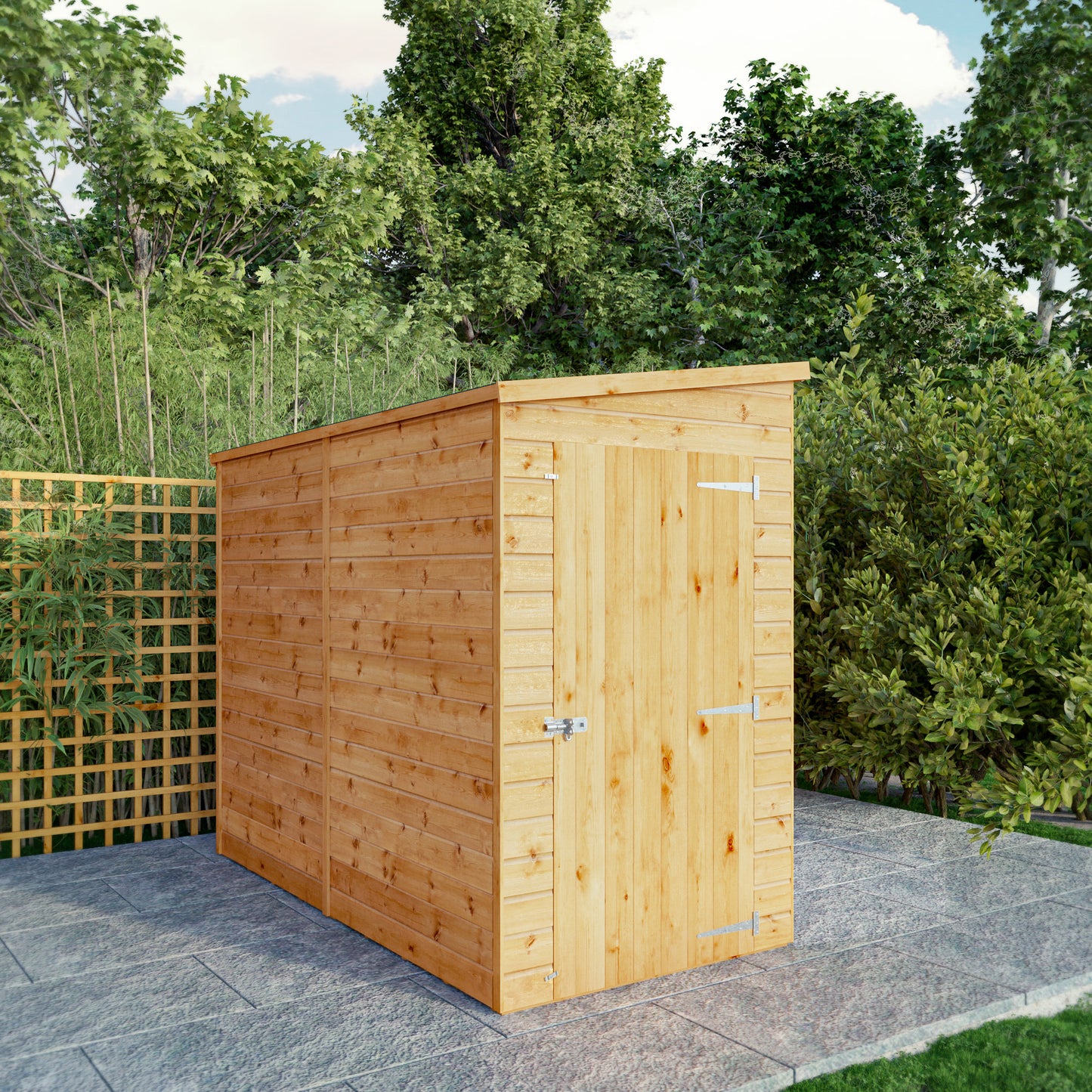 8 x 4 Modular Shiplap Pent Windowless Wooden Shed