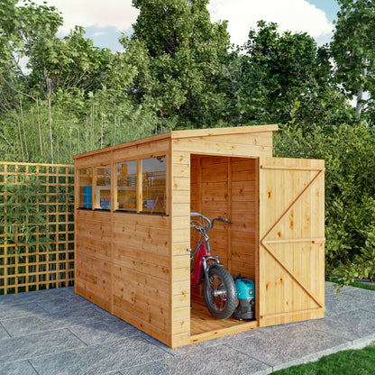 8 x 4 Modular Shiplap Pent Wooden Shed