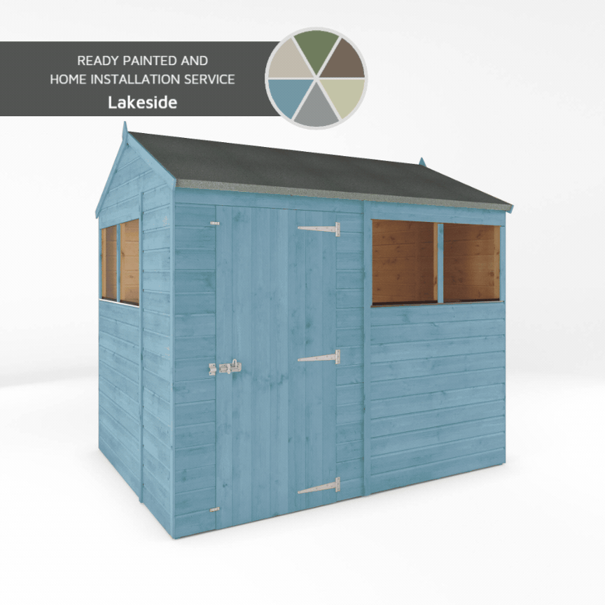 A gif of a shed painted in a variety of colours
