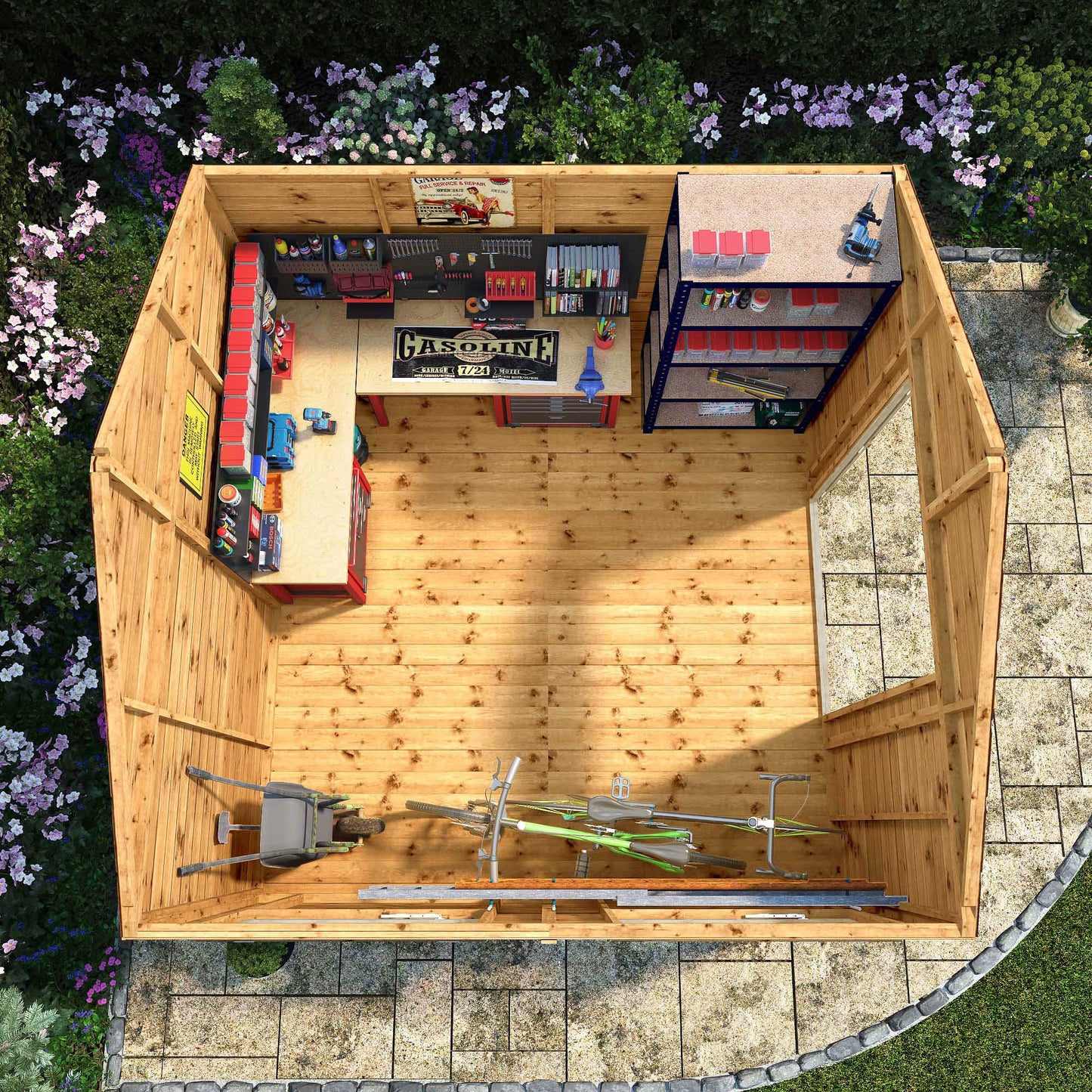 10 x 10 Ready Painted Premium Shiplap Apex Workshop