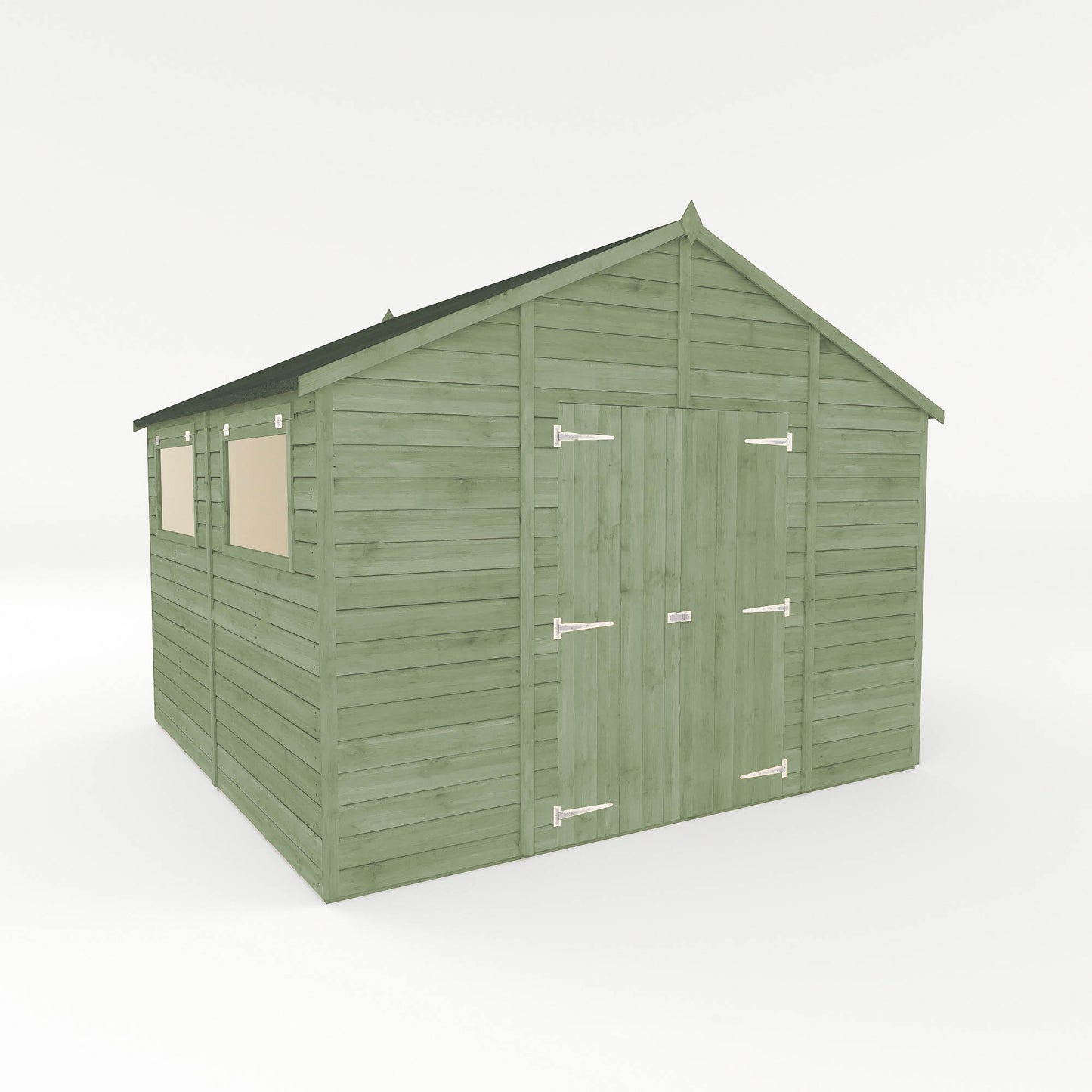 10 x 10 Ready Painted Premium Shiplap Apex Workshop
